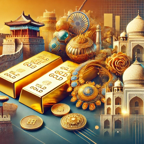 Měnící se poptávka po zlatě v Asii: Lekce z čínského a indického trhu